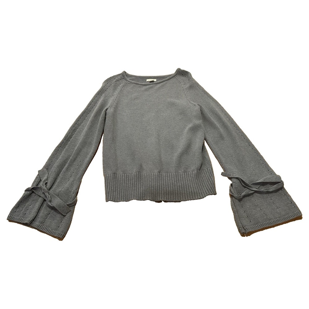 Sundance‎ Womens Sweater Aryka Tie Sleeve Cotton Wool Blend Supima Boho Size S